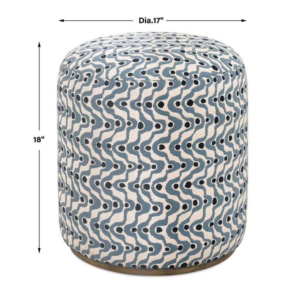 Blue Print Ottoman