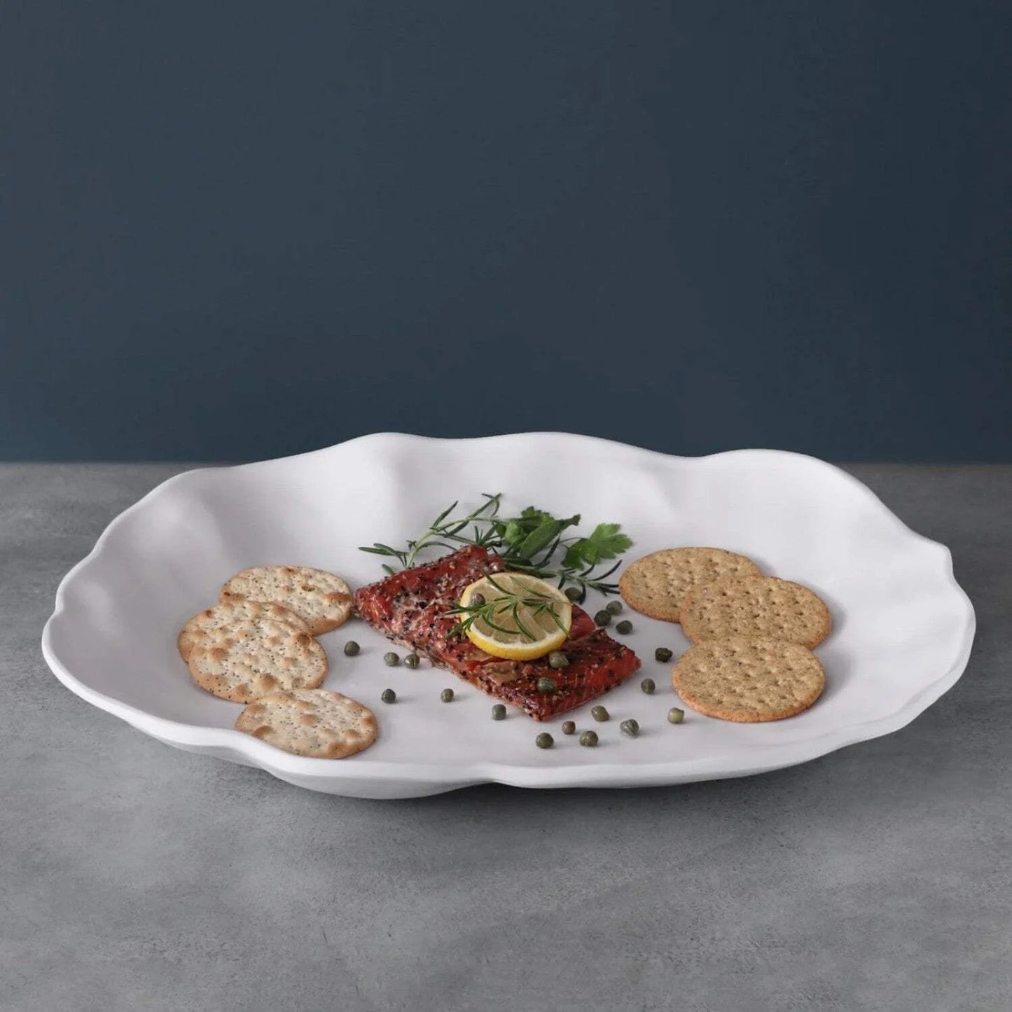 VIDA Nube Large Oval Platter - White