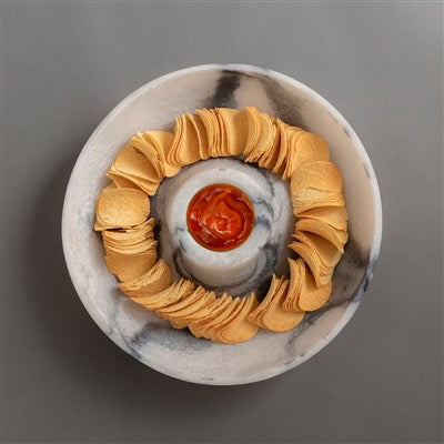 GREY RESIN CHIP AND DIP - GREY