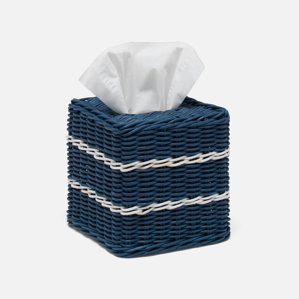 Danville Navy/White Tissue Holder