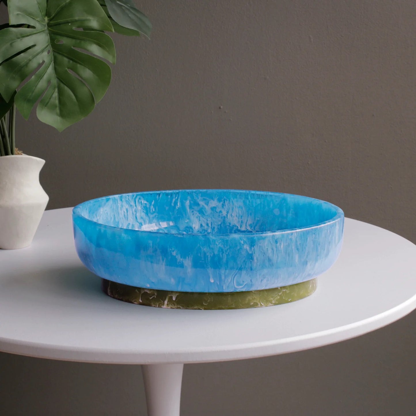 Rio Resin Large Oval Bowl / Blue and Green