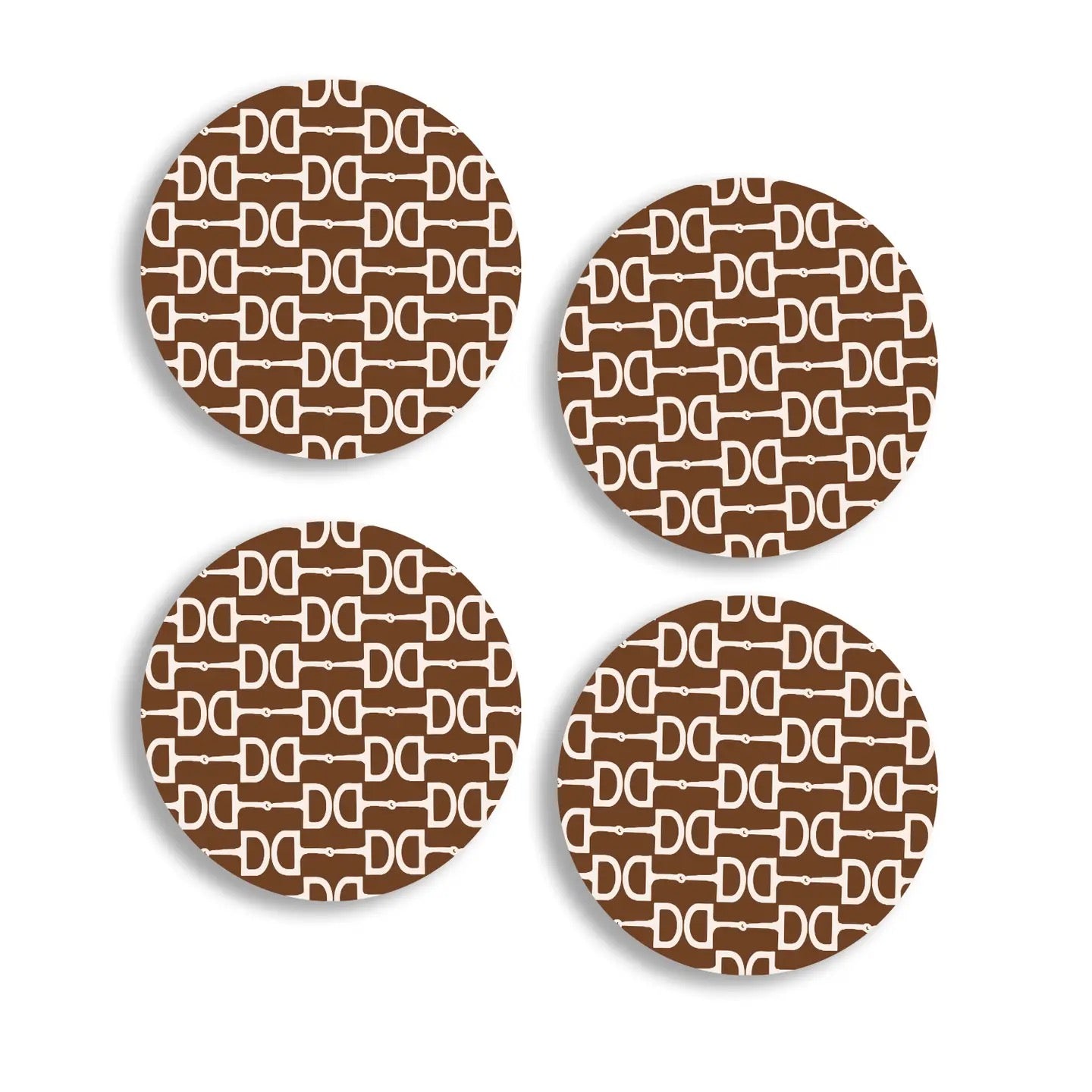 Ceramic Coasters S/4 - Brown Bit