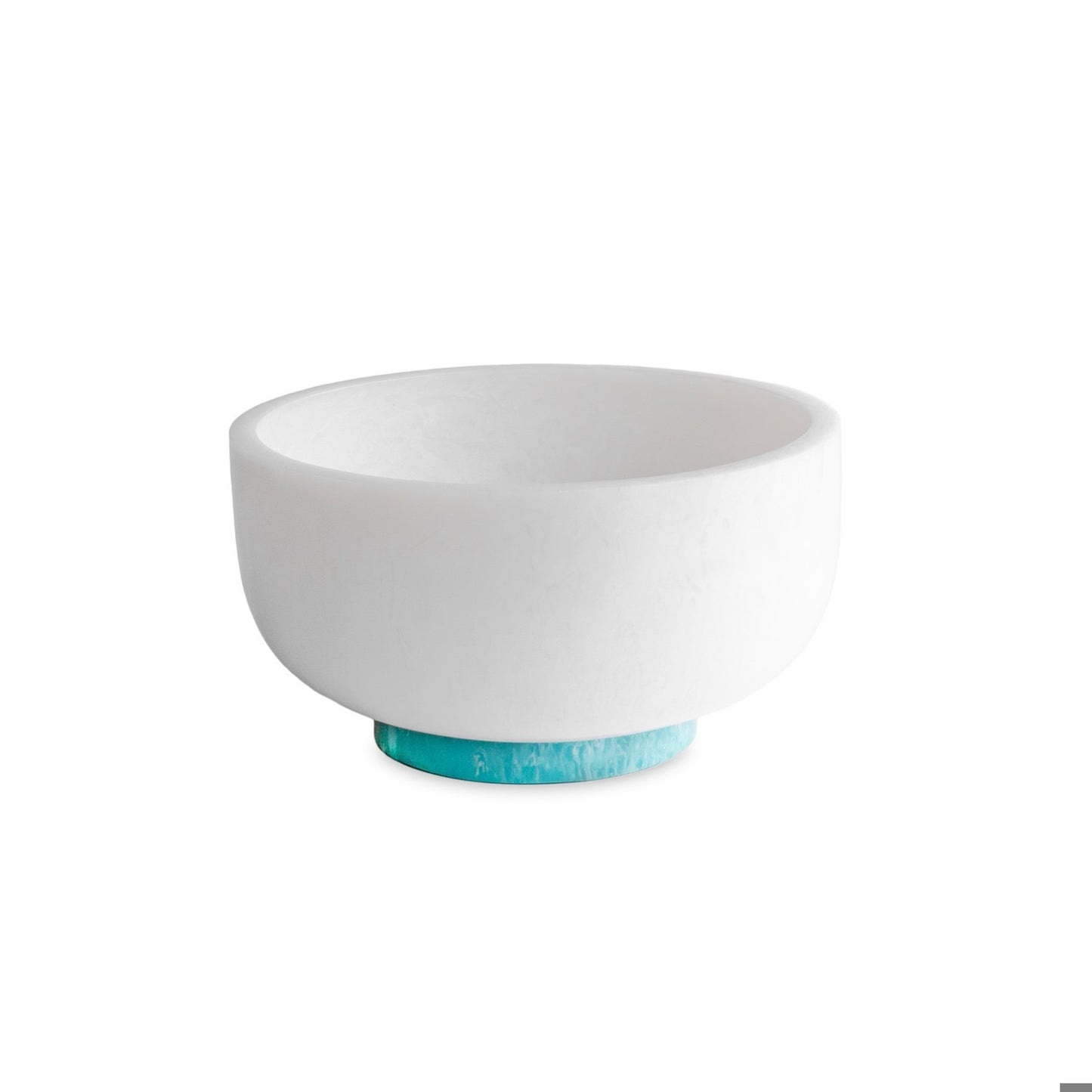 RESIN Rio Large Bowl with Base ( White and Turquoise)