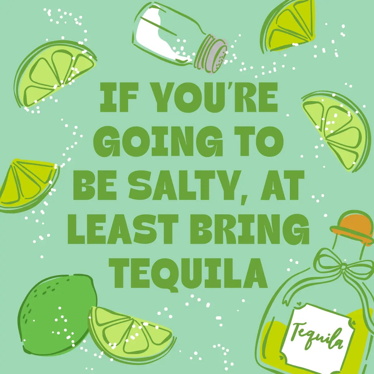 Funny Margarita Cocktail Napkins - Salty