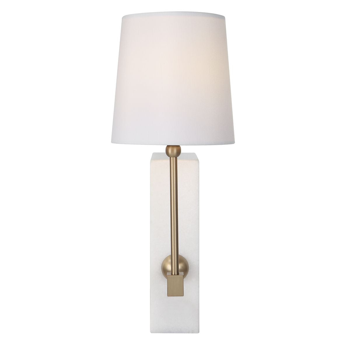 On a Shelf Mini Lamp - White Marble/Brass