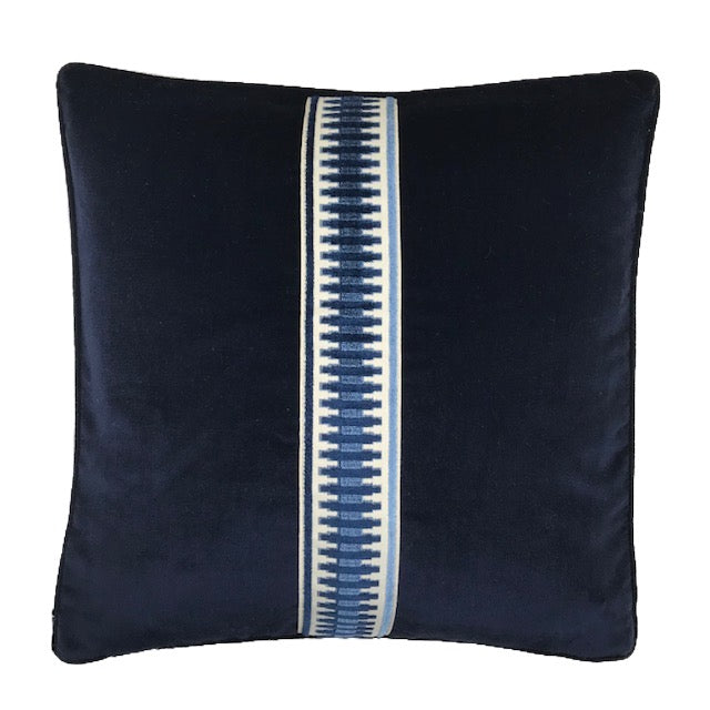 Jefferson Navy Tape 22" Pillow