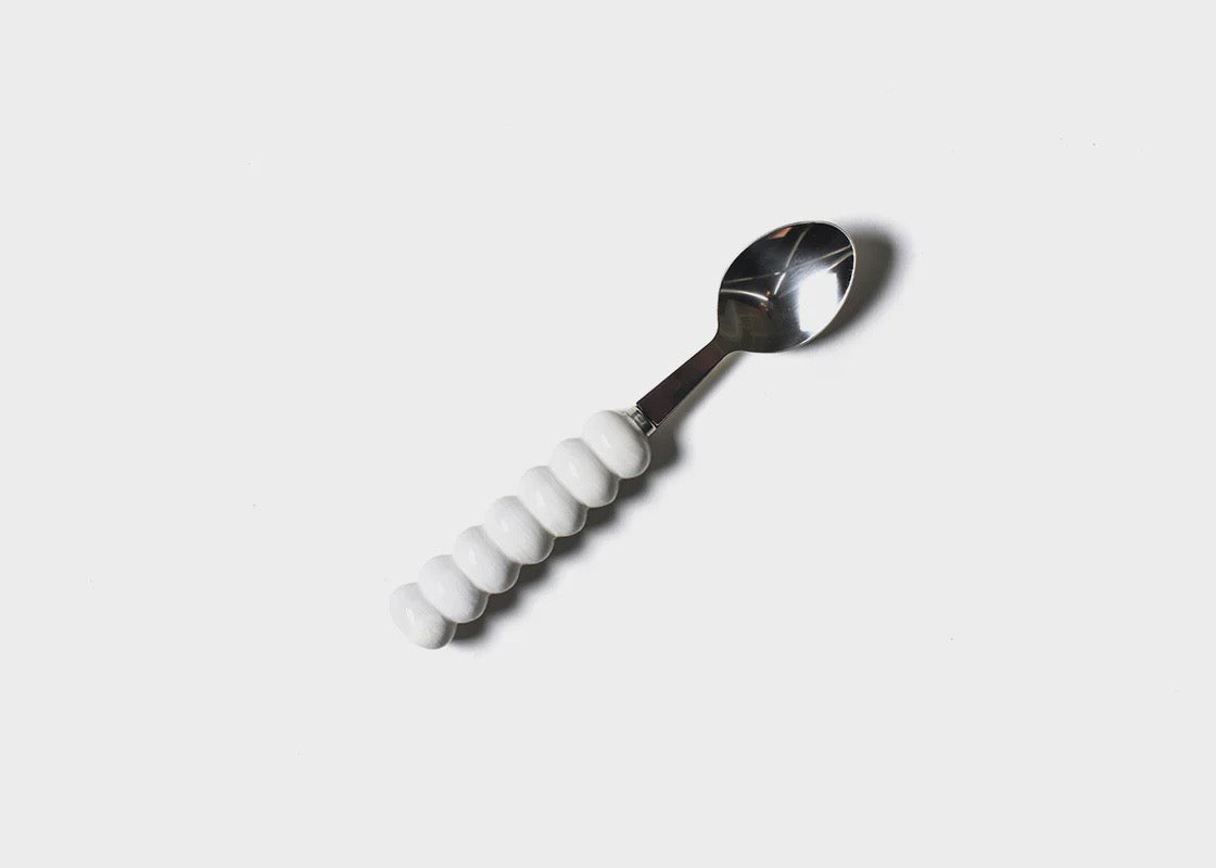 Signature Knob Serving Spoon White