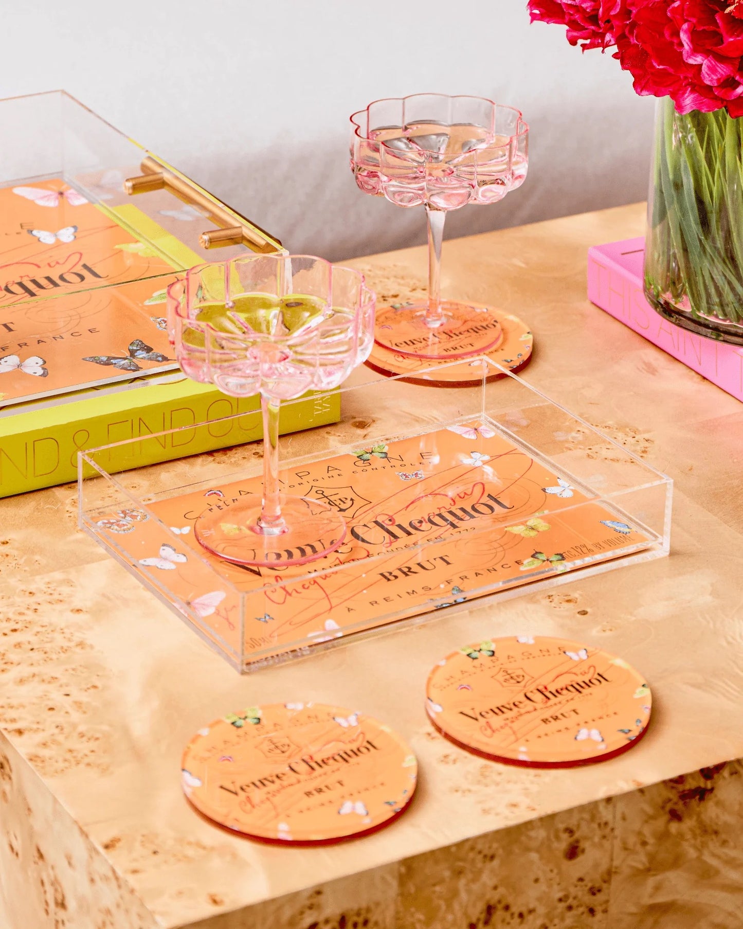 Pop The Bubbly Butterfly Small Tray