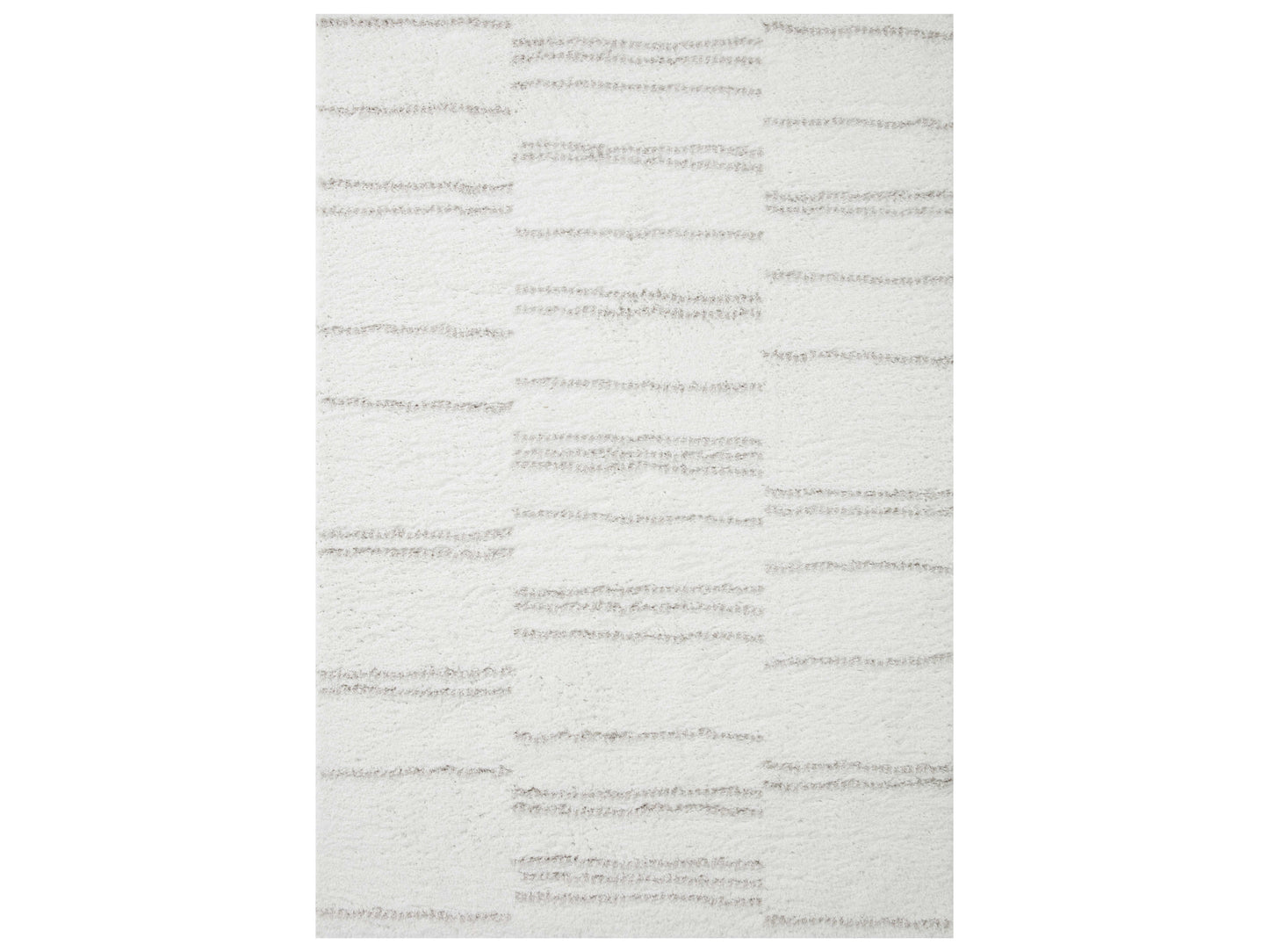 White / Grey Shag Rug