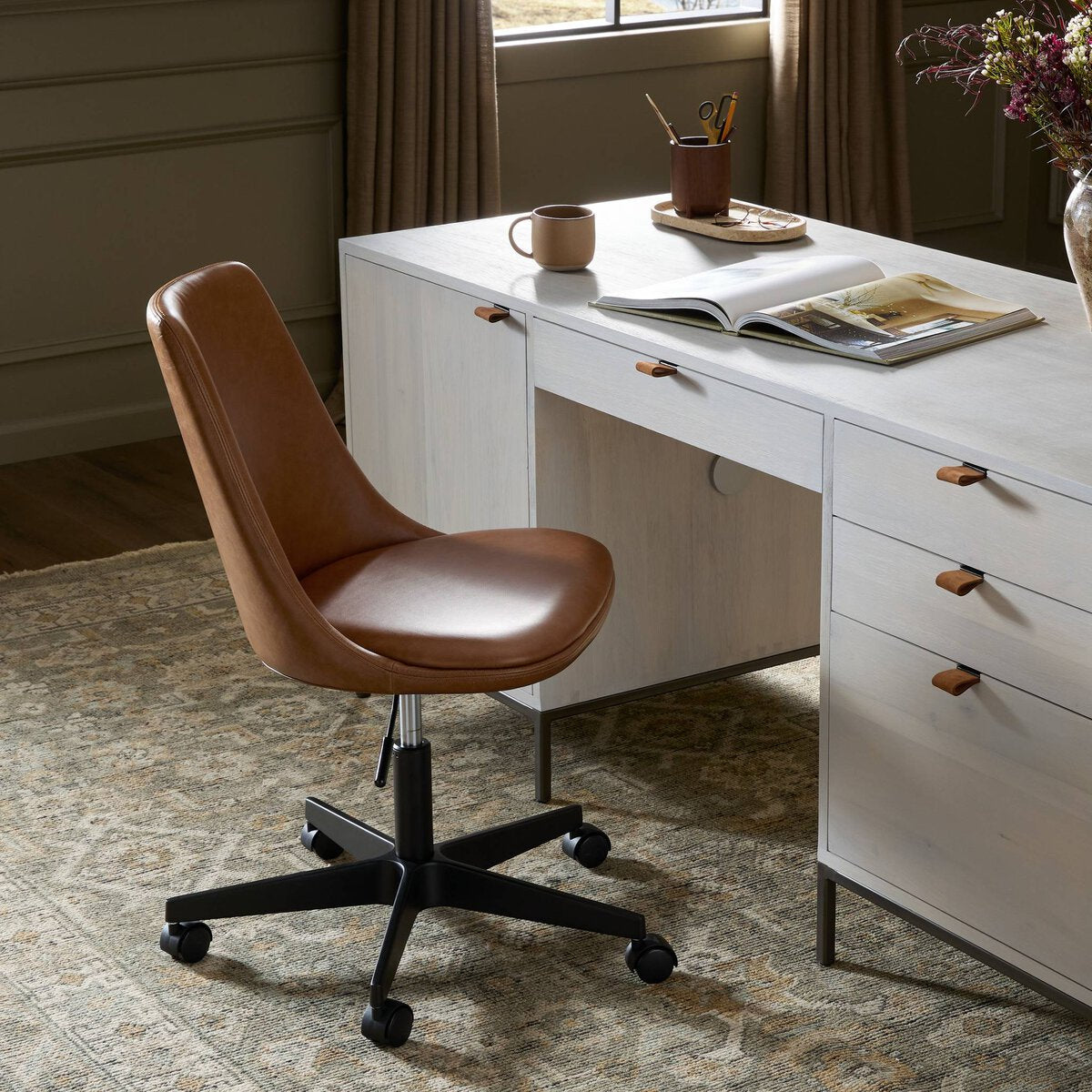 Lyka Leather Desk Chair