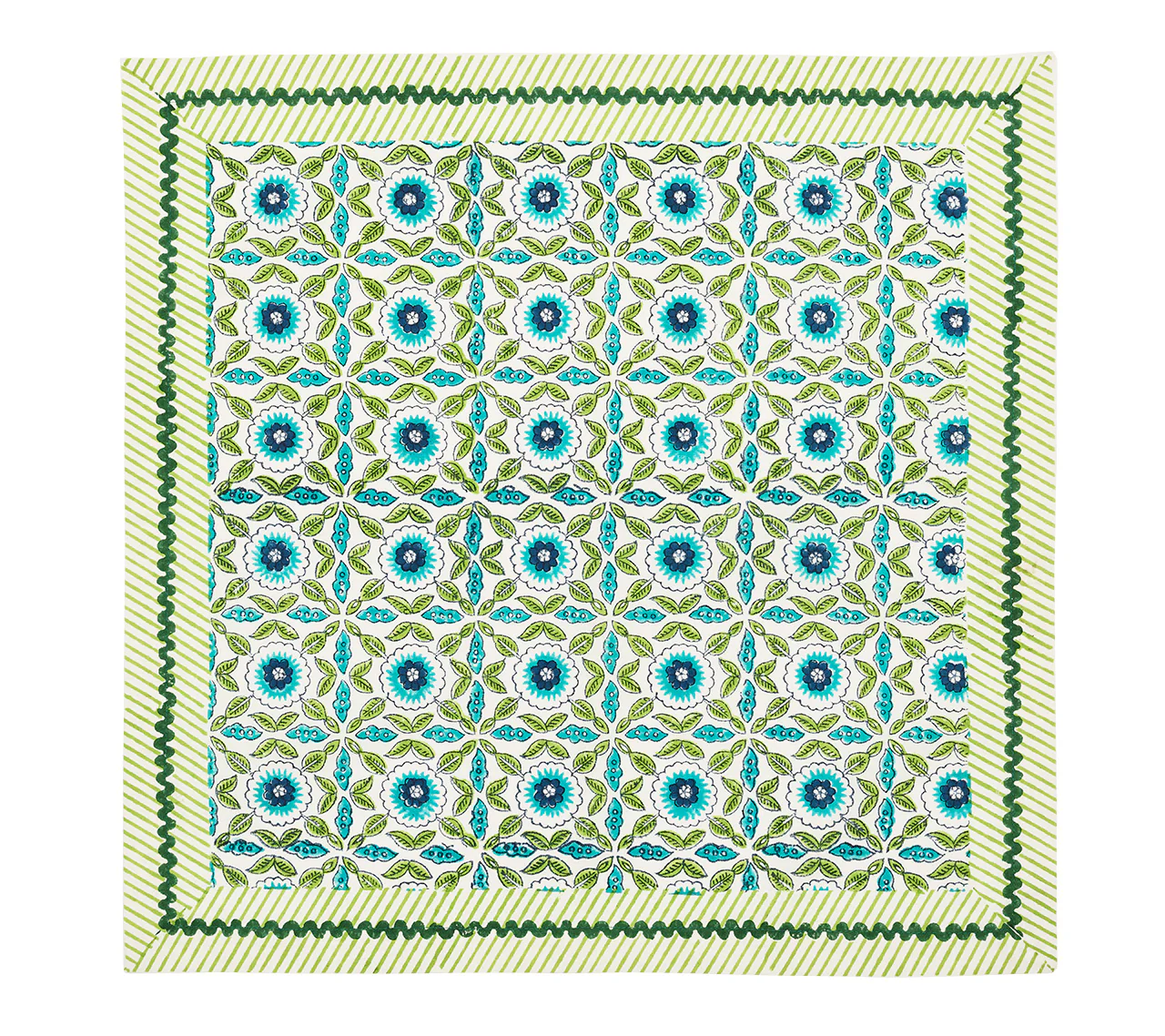 Marjorelle Napkin, White/Blue/Green Set of 4