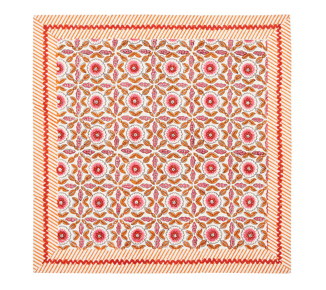 Marjorelle Napkin, White/Pink/Orange Set of 4