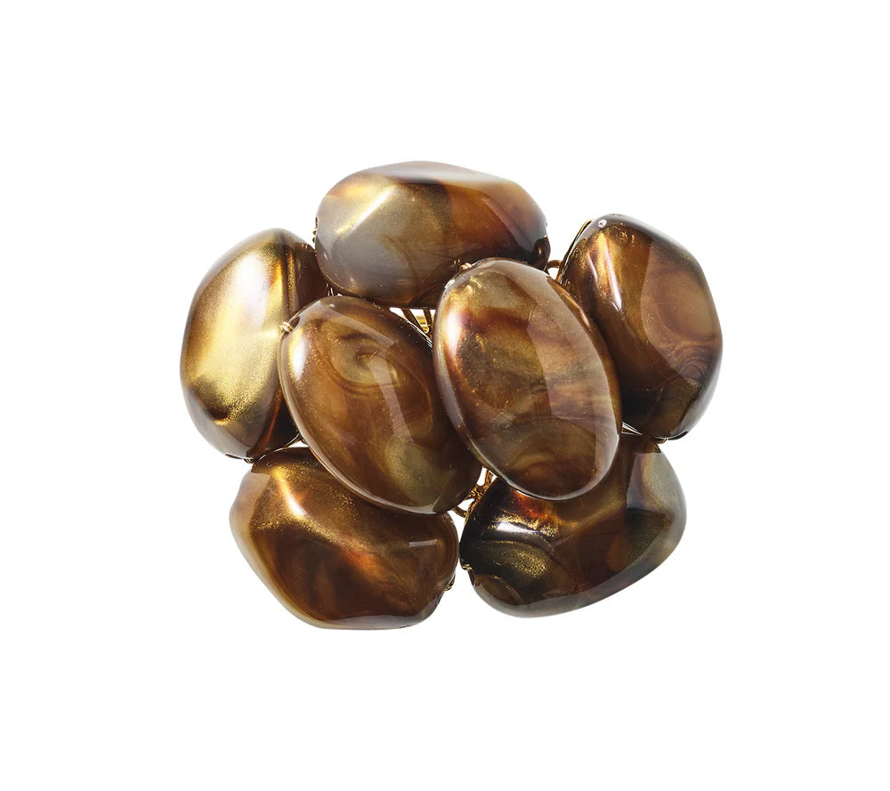 Bonton Brown & Gold Napkin Ring, Set of 4
