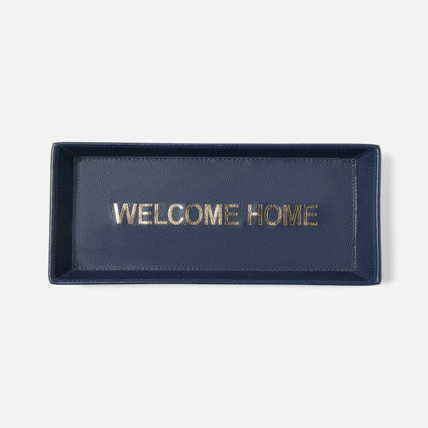 Welcome Home Navy Desk Tray