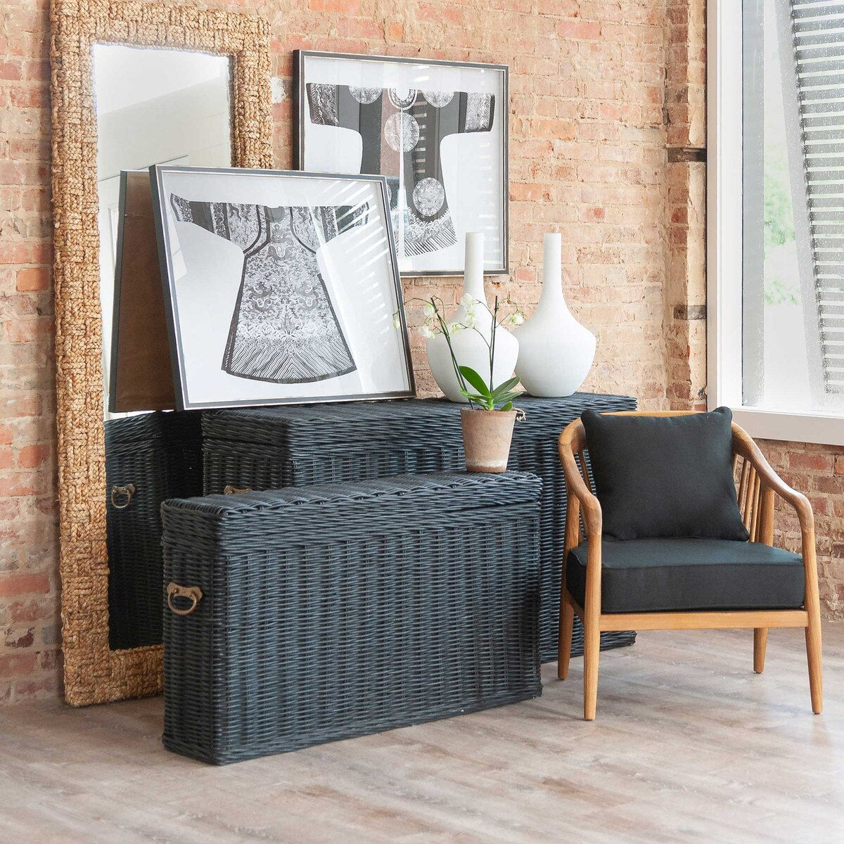 Winslow Black Storage Consoles