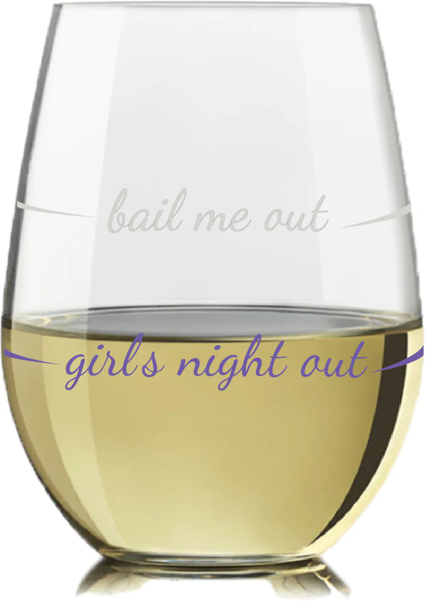 Bail Me Out Wineglass