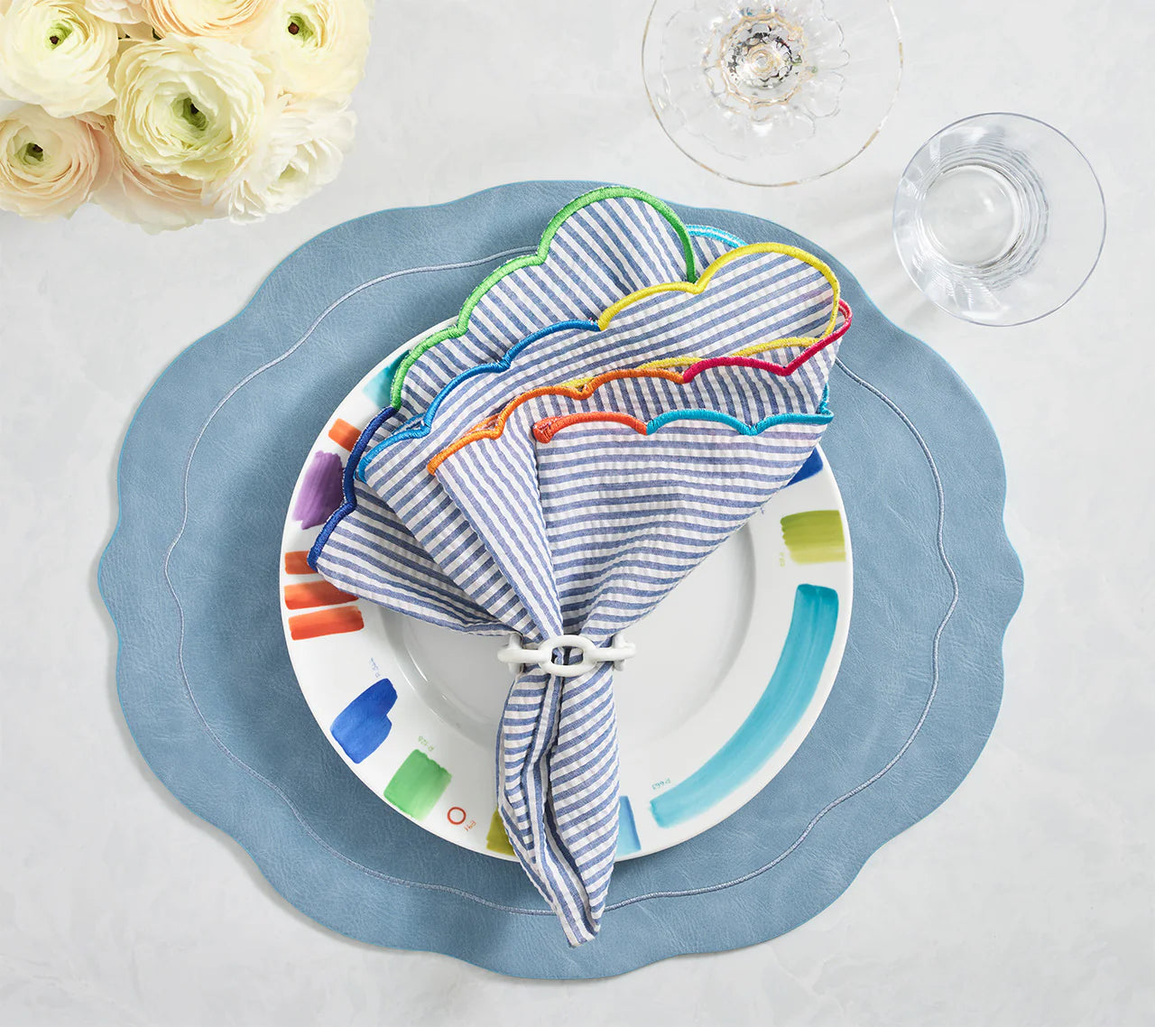 Tailored Periwinkle Placemat, Set of 4