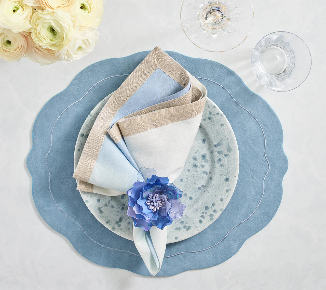 Tailored Periwinkle Placemat, Set of 4