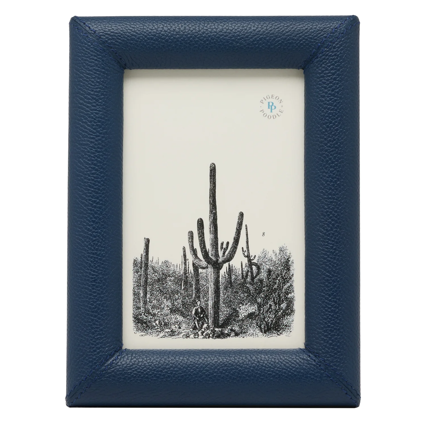 Eton Navy Frame 4 x 6 Full Grain Leather