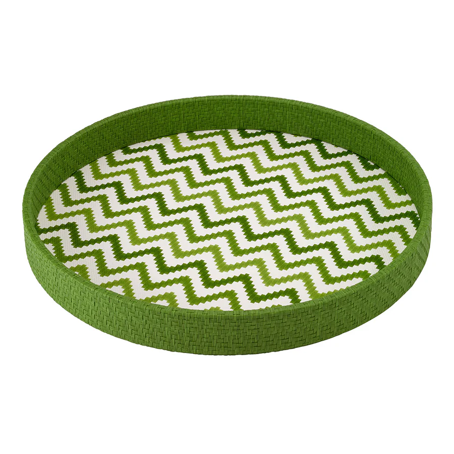 Ripple Grass Round Tray