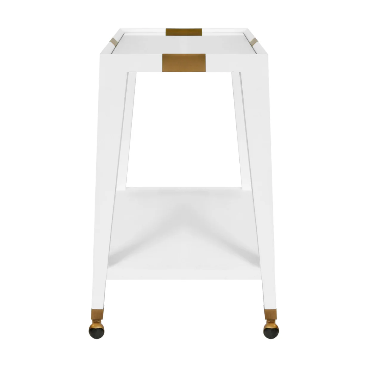 Linear White Bar Cart