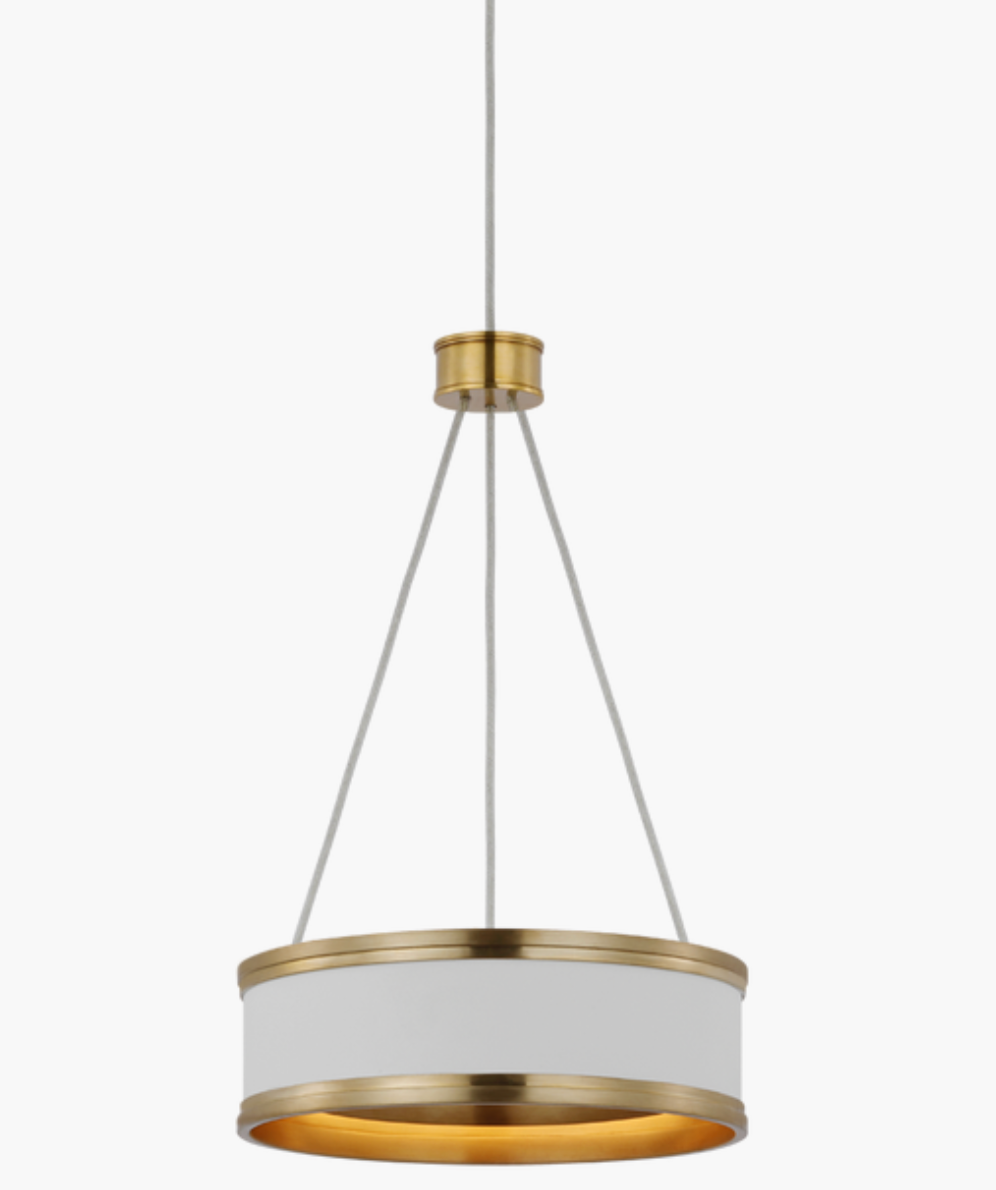 Connery 10" Round Pendant - Matte White