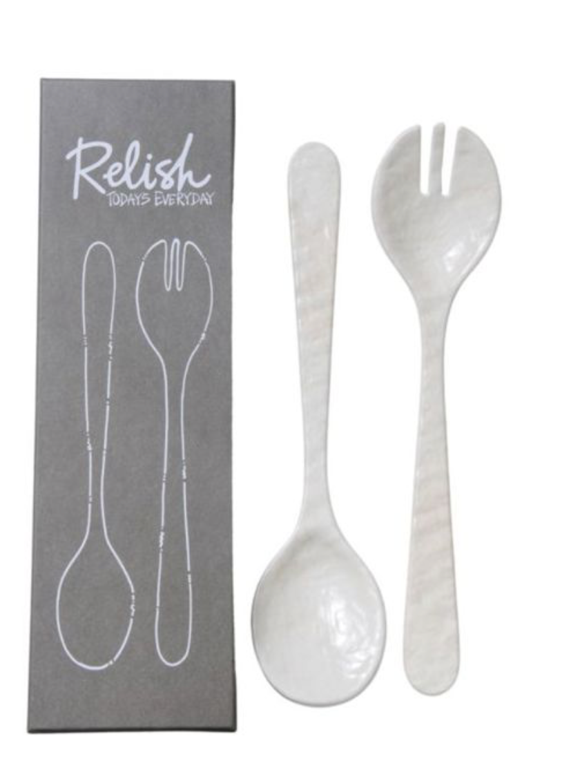 Salad Servers - Stone
