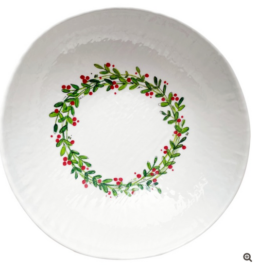 Christmas Wreath Serving Bowl