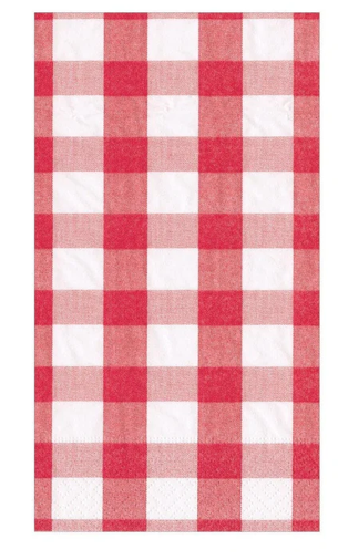 Gingham Red Guest Towel