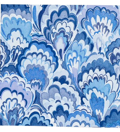 Marbled Ceramica Indigo Cocktail Napkin