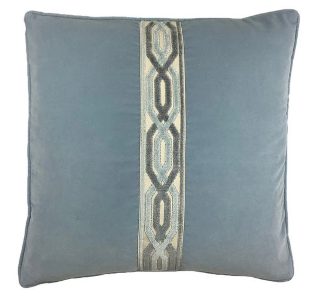 Linked Blue Tape Pillow, 22"