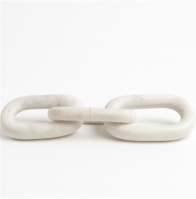 White Marble 3 Links Chain - White