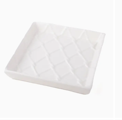 White Textured Cocktail Napkin Tray