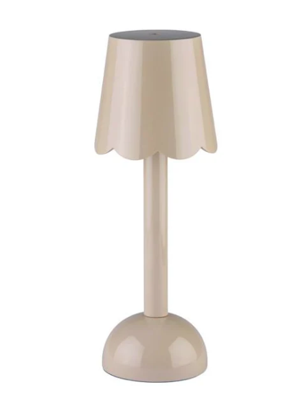 Scallop LED Rechargeable Lamp,Cappuccino