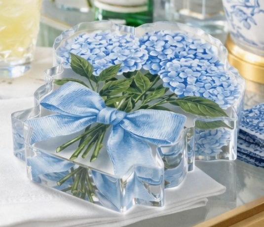 Hydrangea Acrylic Napkin Weight