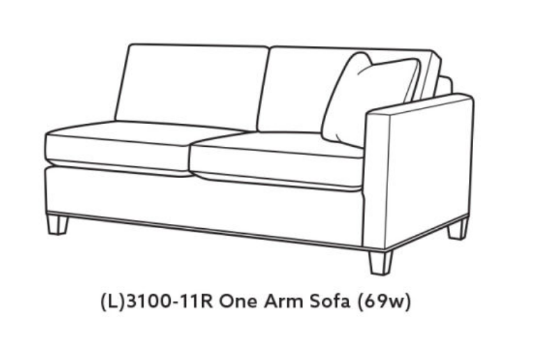 Quinn 3100-11 RAF One Arm Sofa