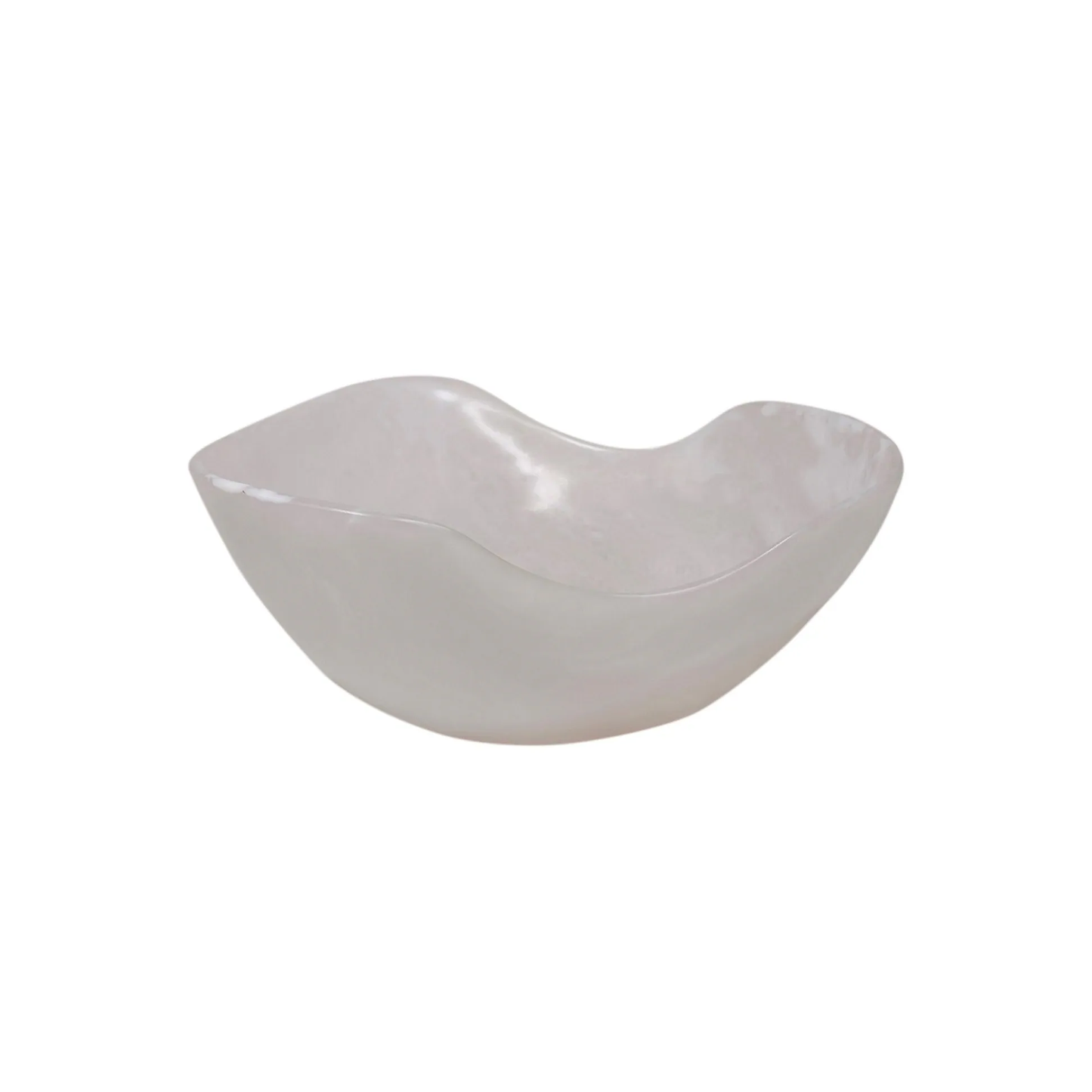 Sm White Fruit Bowl Resin 13.4"