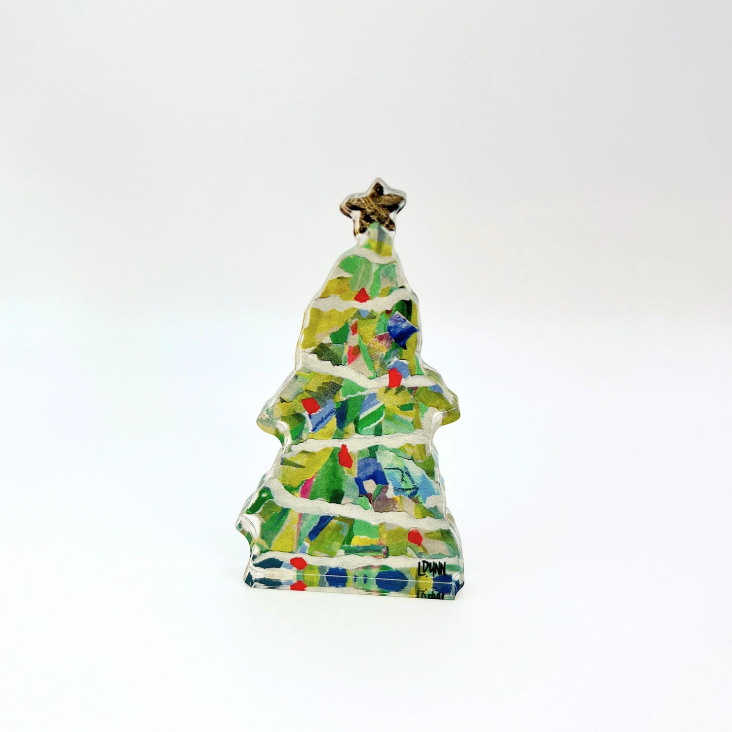 Bright Green Adorned Bitty Acrylic Tree