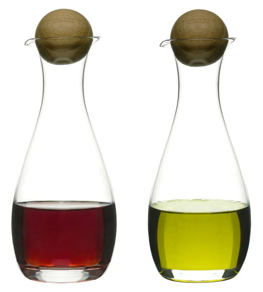 Oak Oil & Vinegar Bottle Set