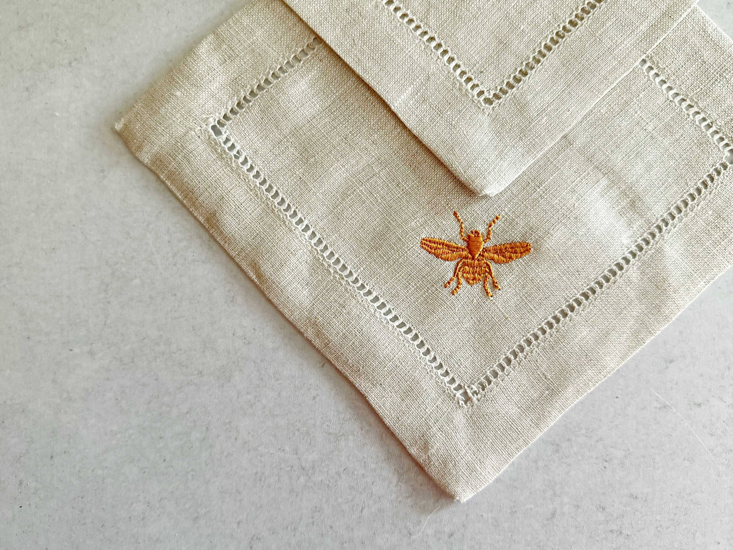 Bee Linen Coasters