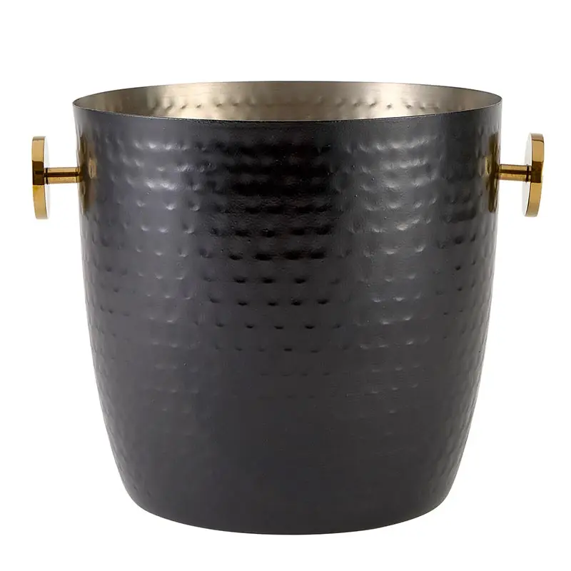 Black Hammered Ice Bucket