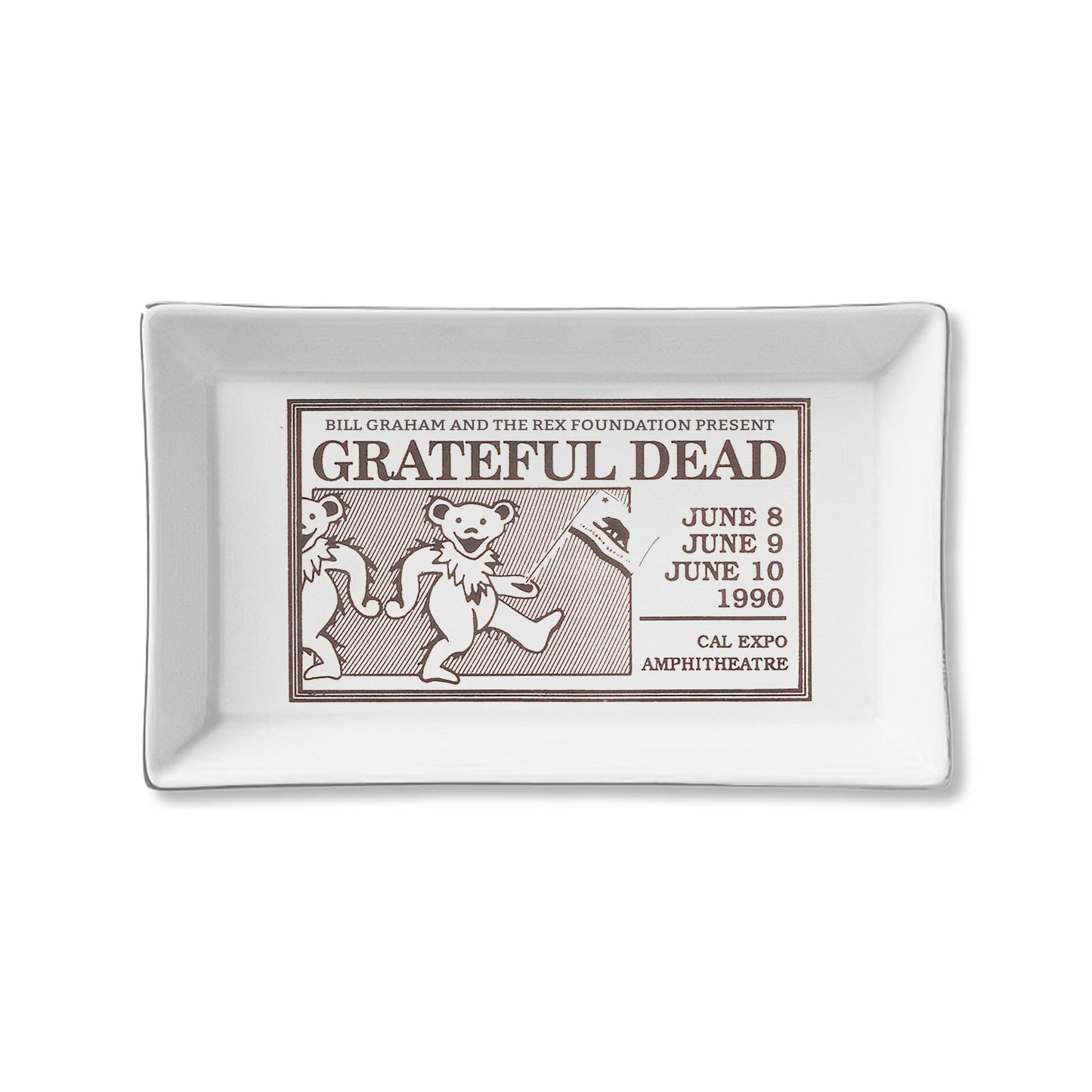 Ceramic Tray - Grateful Dead Concert Ticket