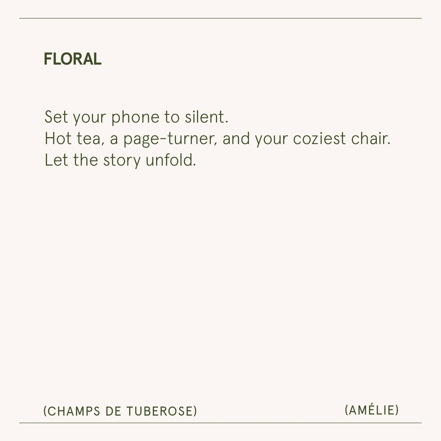 Amélie - Champs de Tuberose 7oz Candle Tester