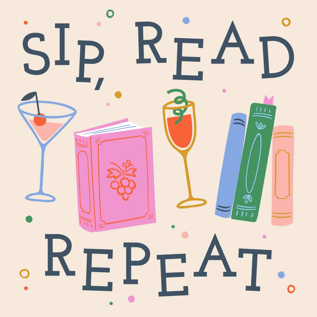 Funny Book Lover Cocktail Napkins | Sip Read