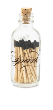 Mini Apothecary Match Bottle , Calligraphy