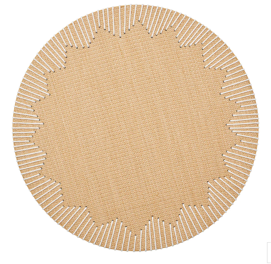 Dream Weaver Placemat in Natural & White
