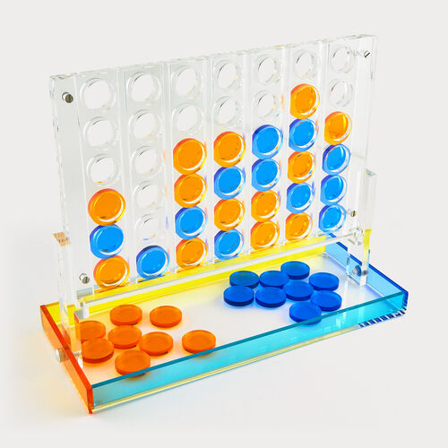 Acrylic Connect Four / Orange & Blue