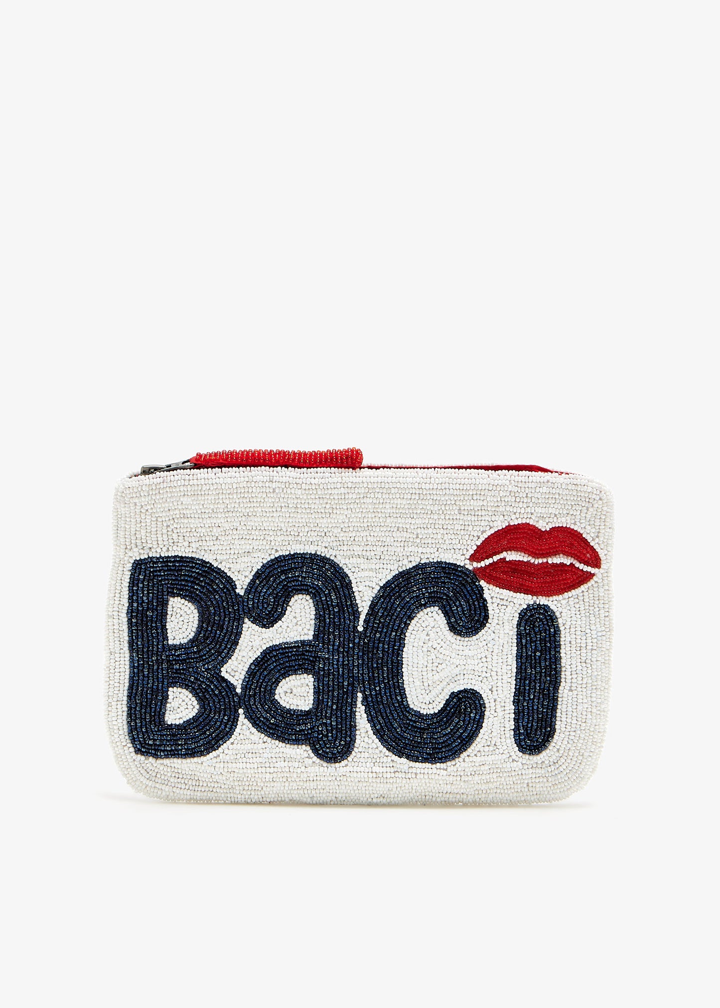 Baci White Beaded Purse
