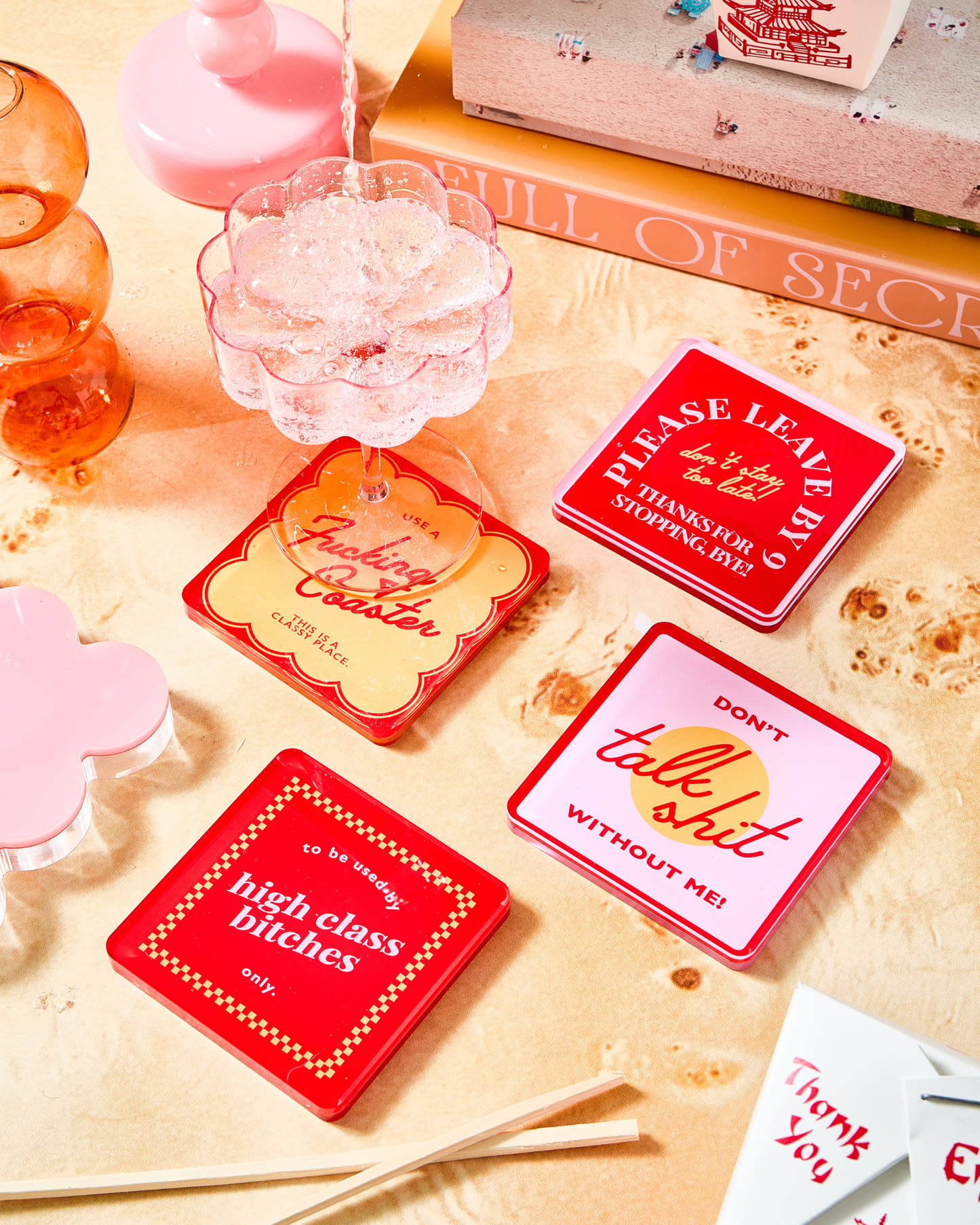 Snarky Red | Set of 4 Coasters
