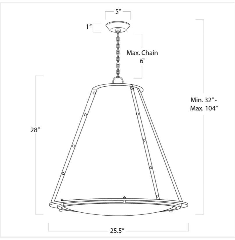 French Maid Chandelier - Large
